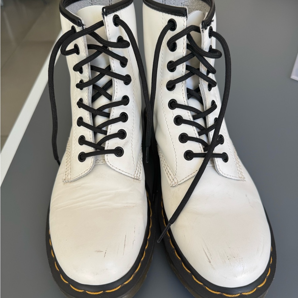 Dr Martens white boots